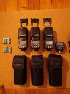 3x YONGNUO Speedlite YN560-III + Trigger YN560 TX II | gebraucht, WIE NEU - Bild 1 von 4