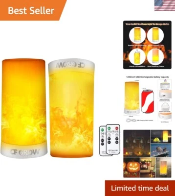 Elegant Waterproof Flame Effect Candle Light - Timer & Magnetic Base Design - Image 1 of 4