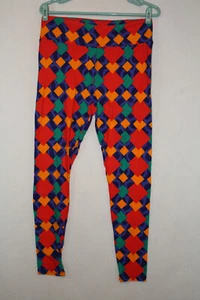 NWT LuLaRoe Tall Curvy TC Leggings Bright Multi-color Geometric Print - Picture 1 of 4