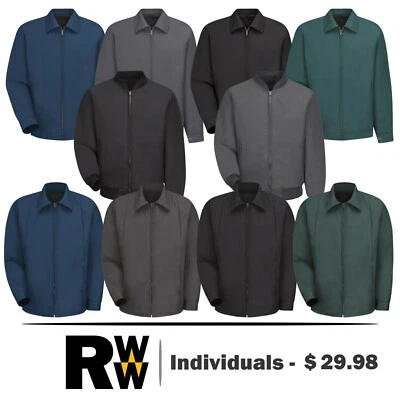 Work Jackets Zip Up Perma Lined Various Styles Quilted Lining Industrial Uniform - Image 1 of 4