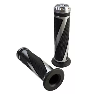Motorcycle Handle Bar Grip Titanium Scooter 21mm Left 24mm Right Handlebar Cover - Picture 1 of 8