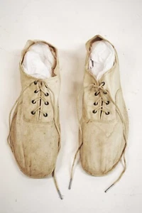 Antique Canvas Tennis Shoes, Sneakers, Athletic Shoes, 1910 – 1920s, Size 10 - Picture 1 of 9
