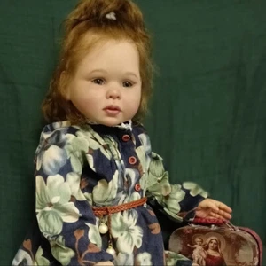 28" Lifelike Reborn Doll Finished Alin Toddler Girl Rooted Hair Cloth Body Gift - Picture 1 of 4