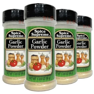 Spice Supreme GARLIC POWDER SEASONING Kitchen Cooking Herbs Spices 1.75oz 4-Pack - Picture 1 of 1