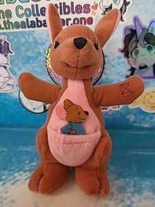 Vintage 1997 Disney Winnie The Pooh - Kanga and Roo Bean Bag 6" Plush Toy Mattel - Picture 1 of 7