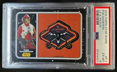 2015 Topps Star Wars X-Wing Fighter: Poe Dameron Patch Cards #P-7 PSA 6 - Image 1 of 2