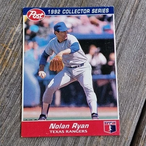Tarjeta 1992 Post Cereal MLB Collector Series Nolan Ryan #27 de 30 Texas Rangers - Imagen 1 de 3