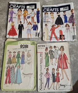Lot Vtg BARBIE TRESSY Doll Simplicity 5731 1964 8281 1977 McCall's 750 757 1984 - Picture 1 of 7