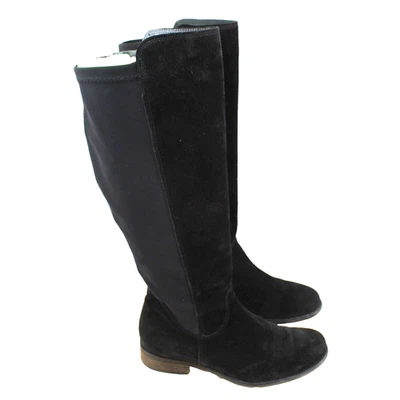 Bota de montar Paul Green alta para mujer 6 negra gamuza cremallera elástica lujo elegante preppy Foto 1 de 4