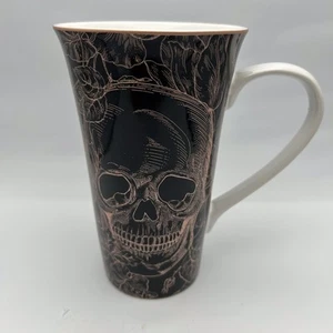 Designer’s Choice By Coventry Floral Design Skeleton Tall Mug Black/Rose Gold - Picture 1 of 8