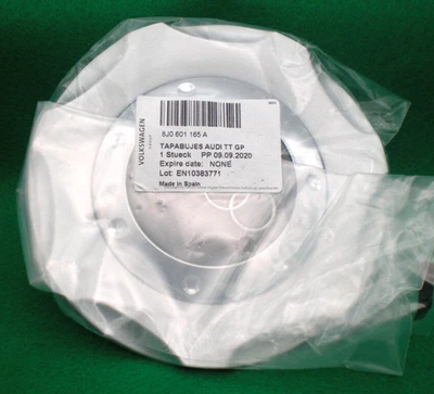 Tapa central cromada plateada OEM 2008-2011 Audi TT P/N 8J0 601 165 A NUEVA Foto 1 de 4