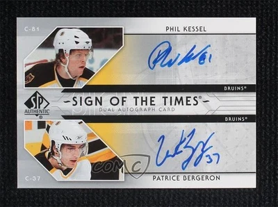 2006-07 SP Authentic Phil Kessel Patrice Bergeron #ST-KD Rookie Auto RC - Image 1 of 2