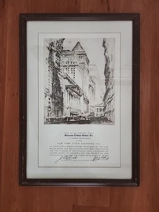 Grabado original de la Bolsa de Nueva York por Joseph Pennell impresión de pintura - Imagen 1 de 10