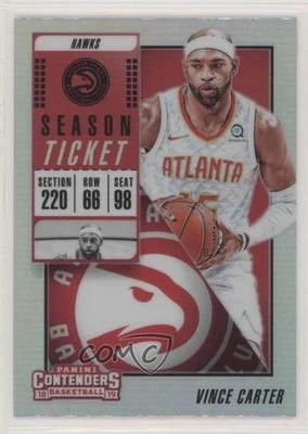 2018-19 Panini Contenders Premium Edition Silver Prizm Vince Carter #22 HOF - Image 1 of 2