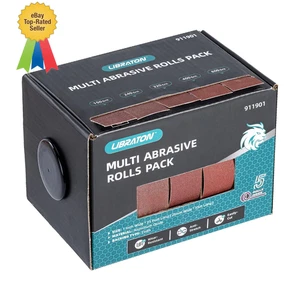 Emery Rouleau de Tissu, 5 Rouleaux de Papier Abrasif, Oxyde d'Aluminium - 25mm x 7,5m - Photo 1/9