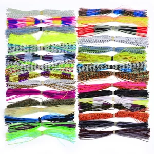 30 Bundles 50 Strands 5.1in Silicone Jig Skirts DIY Rubber Fishing Jig Lures - Picture 1 of 11