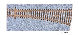 Tillig 86381 Gleisbettung für EW2 -  rechte Weiche (83331), 15°, TT - Bild 1 von 1