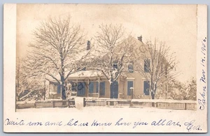 K32/ Dansville New York RPPC Postcard c1910 Home Residence Winter 1465 - Picture 1 of 2