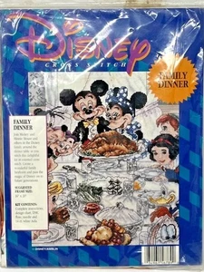 Disney Familienessen Mickey Minnie Friends Thanksgiving 14 gezählt Kreuzstich - Bild 1 von 2
