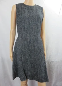 Theory Dart Mini marineblau Fischgrät ärmellos Leinenkleid Größe 4 neu mit Etikett $ 395 - Bild 1 von 6