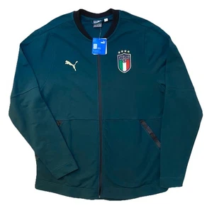 PUMA NWT MENS ITALIA Green Full Zip Sweatshirt/Jacket Sz 3X FIGC Soccer Football - Picture 1 of 17
