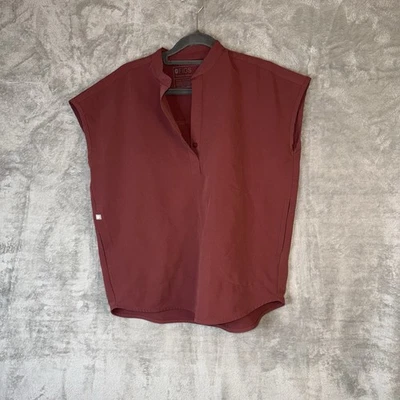 FIGS Rafaela Oversized Scrub Top Women's Nurse Mauve Size XXS Pockets Technical - Image 1 of 4