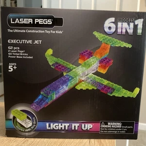 Laser Pegs Building Bricks Set Executive Jet Electronic Interlocking Blocks STEM - Picture 1 of 6