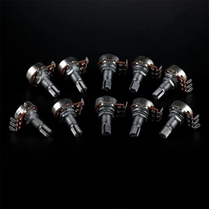 10PCS Mini Guitar Potentiometer Audio Volume Taper Pots for Guitar Bass - Picture 1 of 10