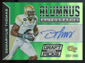 2015 Panini Prizm Collegiate Draft Demaryius Thomas autographe vert /5 auto RC - Photo 1/2