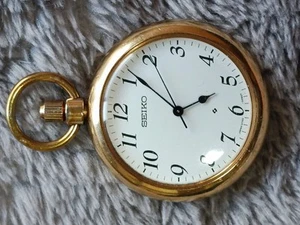 SEIKO Gold Pocket Watch Shipping from Japan - Picture 1 of 3