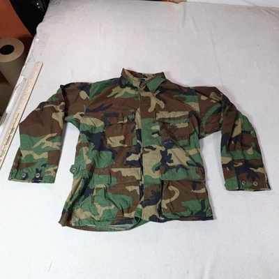 Vintage USMC Camo Jacket Mens Medium Woodland Military BDU Ripstop 90s Combat - Image 1 of 4