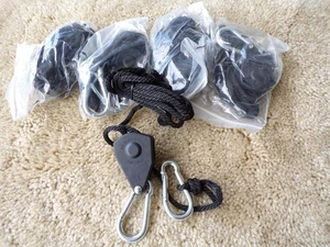 Paquete de 5 colgadores de cuerda ajustables de 1/8", correa de amarre de trinquete 75 lb @d5 - Imagen 1 de 6