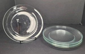 Juego de 6 platos de pan de postre para ensalada de vidrio transparente vintage Arcoroc Francia de 9" - Imagen 1 de 20