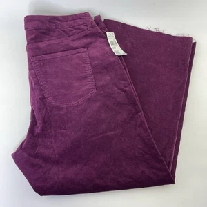 KUT from the Kloth Women's Meg High-Rise Fab Ab Wide Leg Mulberry Raw Hem Sz 18 - Picture 1 of 11