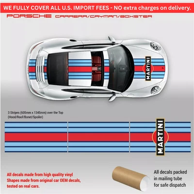 Martini Racing Stripes Over the TOP for Porsche Carrera / Cayman / Boxster - Image 1 of 2