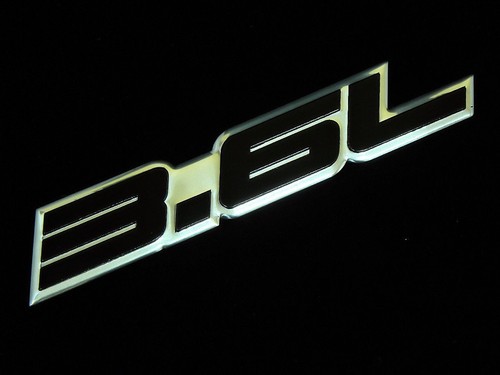 QTY 2 Black 3.6L Engine Emblems – Trunk Fender Hood Exterior Badges – Custom Fit 3 thumbnail image