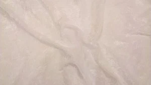 Ivory Cream crushed velvet/velour fabric - 1 Full Metre - Picture 1 of 1