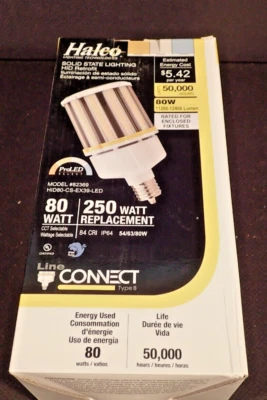 Halco ProLED 82369 HID 80-CS-EX39-LED 80 Watt CCT WATTAGE SELECTABLE Corn Cob