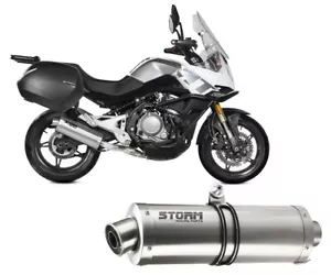 Scarico Storm by Mivv Oval acciaio inox per CF Moto MT 650 2021 > 2023 - Foto 1 di 5
