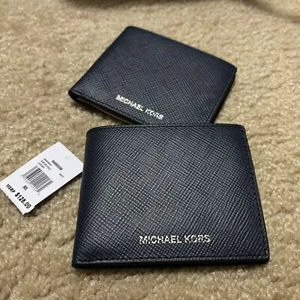 Neu mit Etikett Michael Kors Harrison schmale Herren-Geldbörse aus genarbtem Leder mit Brieftasche - Bild 1 von 6