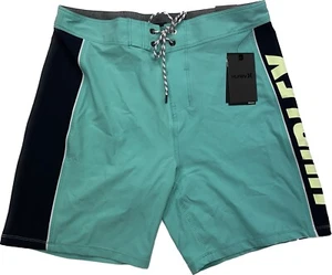 Hurley Mens Board Shorts Stretch Phantom Fastlane 18" Length Teal Size 30 - Picture 1 of 7
