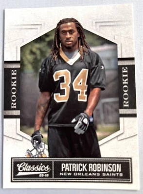 2010 Classics Football ROOKIE #178 PATRICK ROBINSON 849/999 NM+ Saints - Image 1 of 2