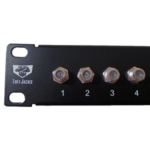 24 Port 1 GHz Coax Patch Panel CATV F Connector 19" Rackmount Free Shipping - Picture 1 of 5