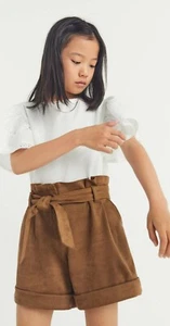 Zara Girls Faux Suede Shorts - Size 9 - Picture 1 of 4