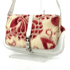 GUCCI Jackie Botanical Canvas Leather Hand Shoulder Bag Authentic #382 - Picture 1 of 23