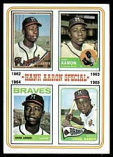 1974 Topps #4 / HOF Hank Aaron / Aaron Special / SUPER SHARP