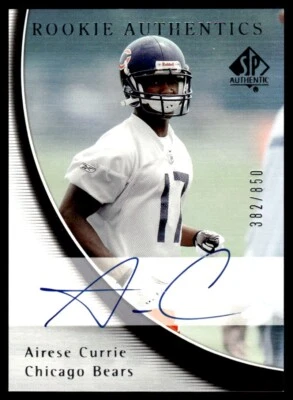 2005 SP Authentic Airese Currie Rookie Auto /850 Chicago Bears #257 - Image 1 of 2