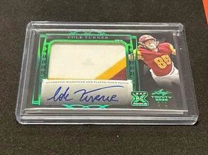 Cole Turner 2022 Leaf Trinity Rookie Patch Auto 1/1 One of One RPA Commanders - Picture 1 of 3