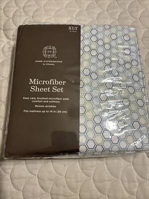 JUEGO DE SÁBANAS DE MICROFIBRA DOBLE HOME EXPRESS XL SÁBANAS AJUSTABLES, TAPA, FUNDA DE ALMOHADA Foto 1 de 4