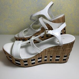 Kate Spade of New York Women's Toby Wedge Sandals Size 7 m White